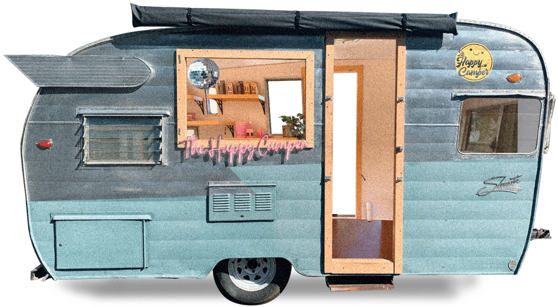 The Happy Camper, a restored 1960s Shasta camper